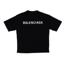 Balenciaga Logo Cotton T-Shirt - Black