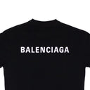 Balenciaga Logo Cotton T-Shirt - Black