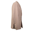 Brown And Orange Plaid Wool Double-Breasted Suit 9R