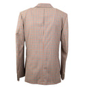 Brown And Orange Plaid Wool Double-Breasted Suit 9R