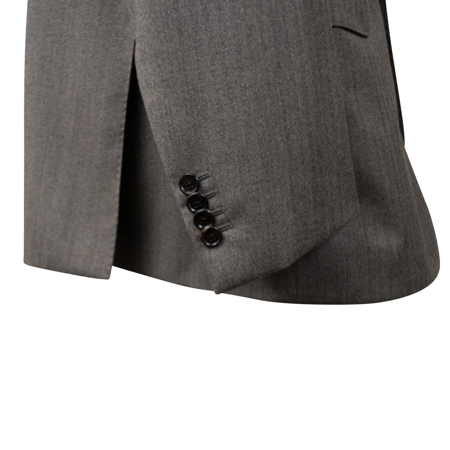 Grey Wool Single Breasted Suit 7R