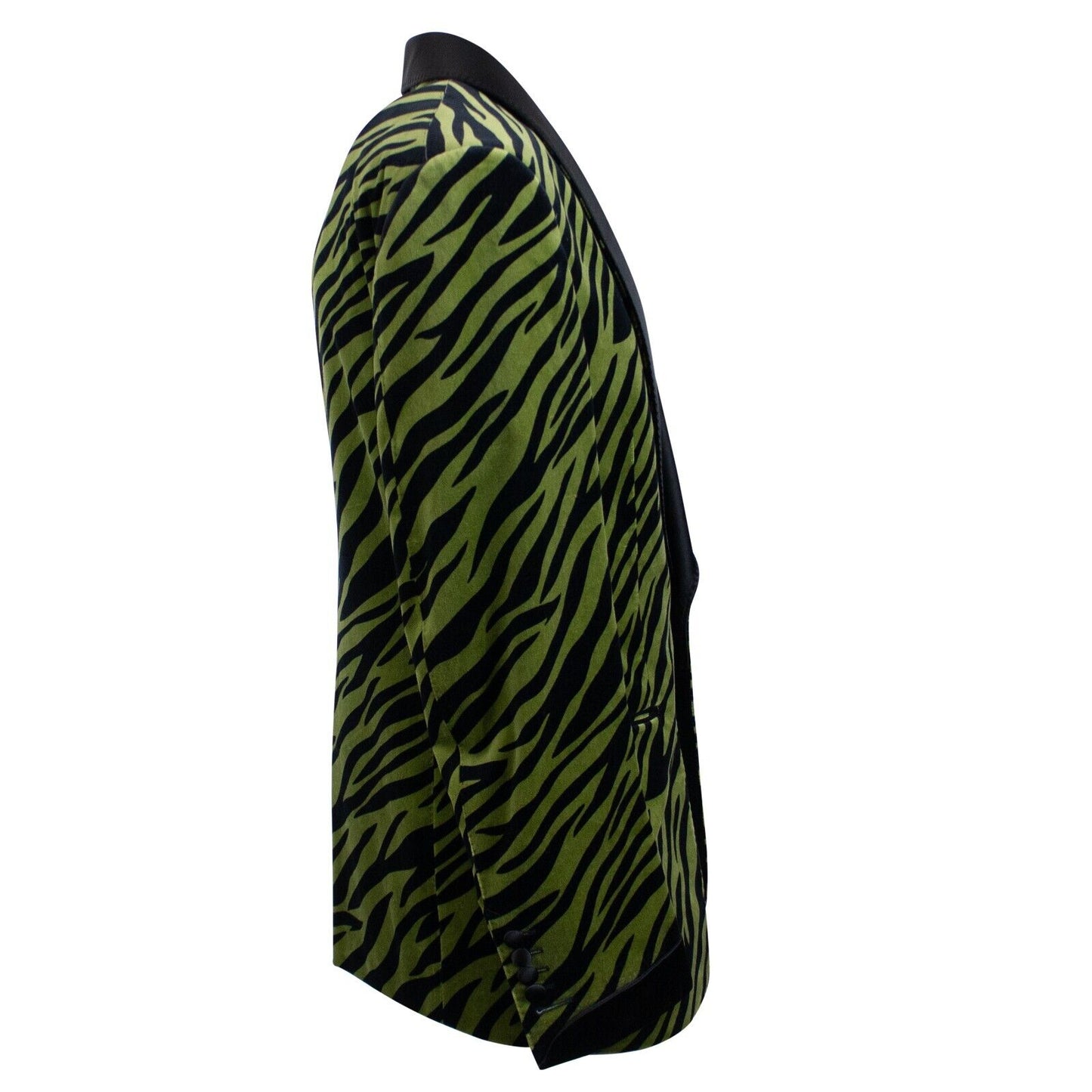 Green And Black Shelton Zebra Print Suit Jacket