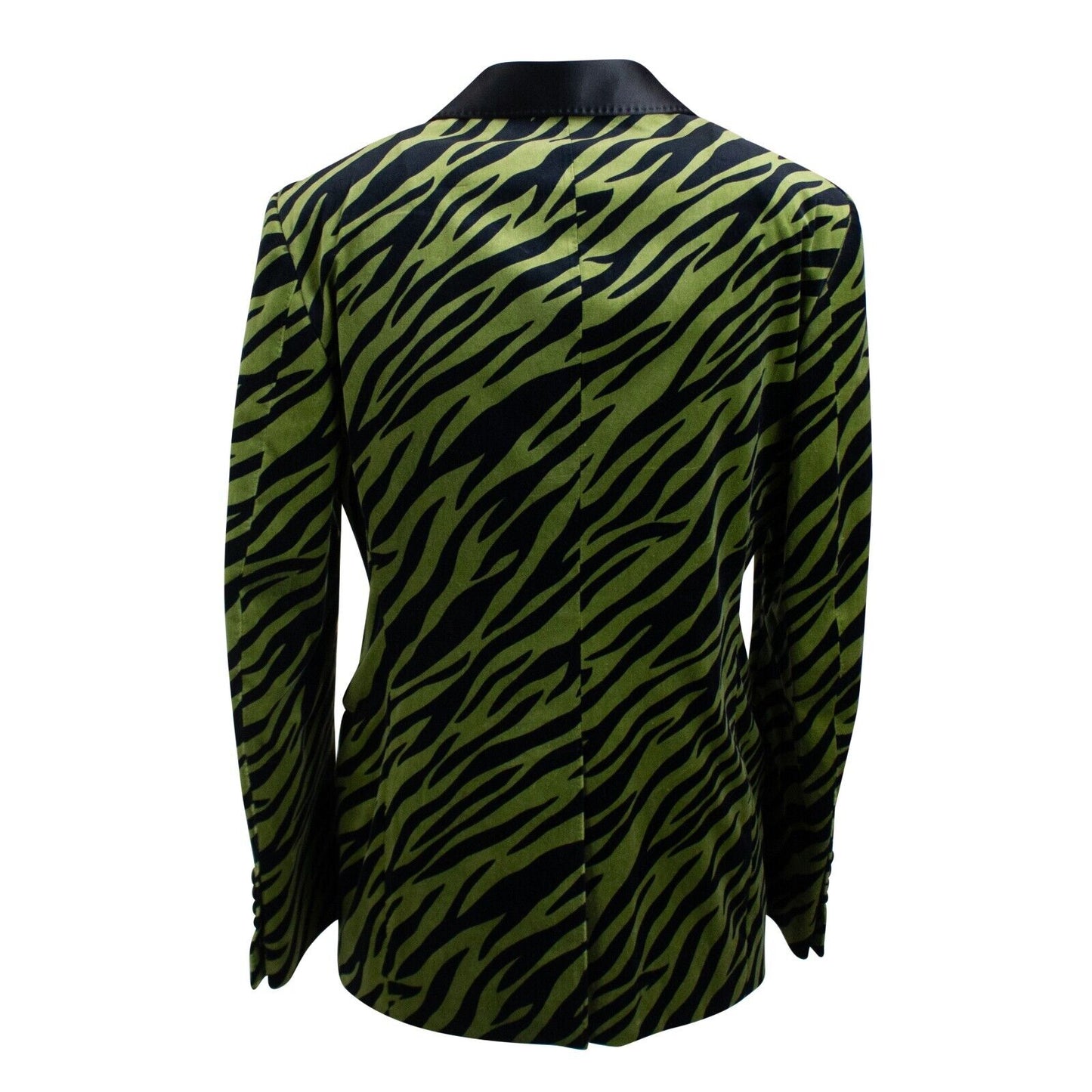 Green And Black Shelton Zebra Print Suit Jacket