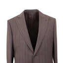 Brown Wool Blend Single Breasted Suit 8R