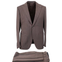 Brown Wool Blend Single Breasted Suit 8R