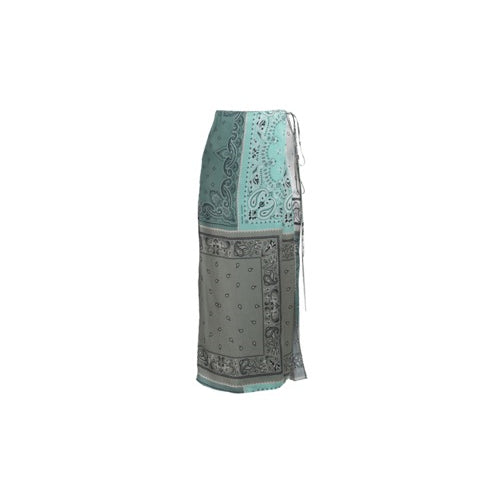 Amiri Bandana Recon Wrap Long Skirt - Blue