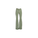 Amiri Velour Flare Stack Pants - Green