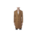Brown Single Breasted Lapel Coat