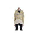 Yellow And White Bleached Print Aloha CARDIGAN