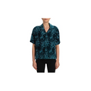 Amiri Paisley Velvet Glitter Shirt - Blue