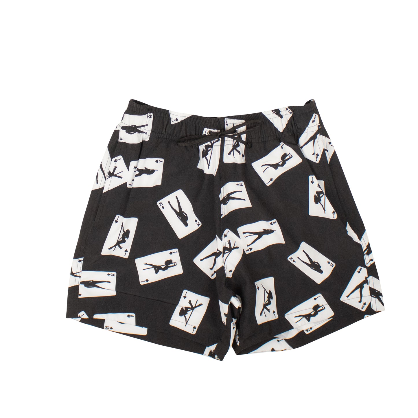 CARD BLACK SWIM TRUNKS