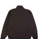 Tobaco Brown Cashmere Mezzocollo Zip Sweater