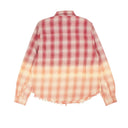 Red And Tan Ombre Plaid Shirt