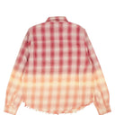 Red And Tan Ombre Plaid Shirt