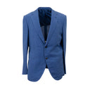 Dodger Blue Linen Single Breasted Suit