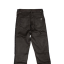 Amiri Crop Straight Lthr Denim Pants - Black