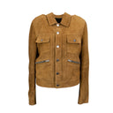 Brown Double Slant Jacket