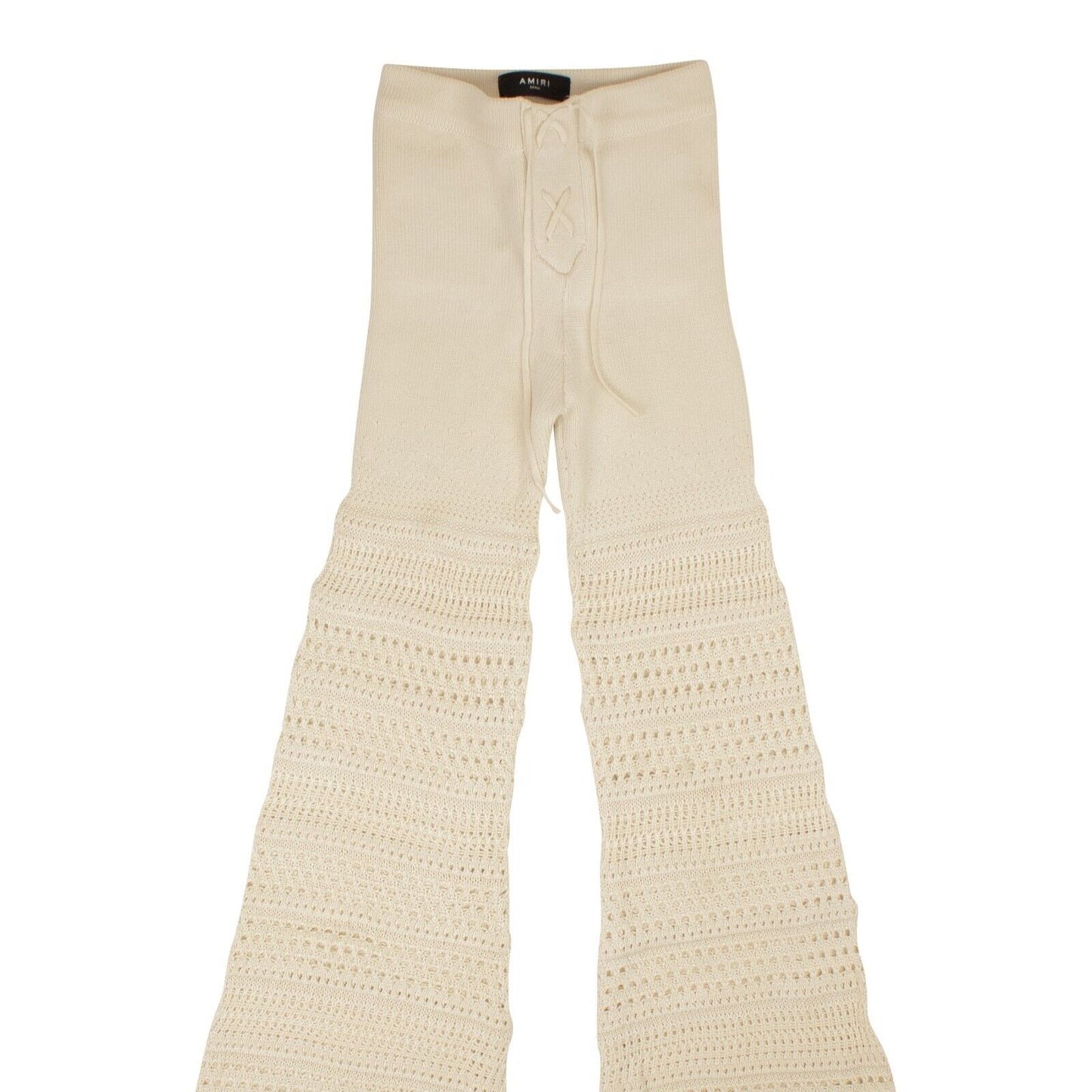 Amiri Checkered Crochet Flare Pants - White