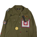 Amiri Crochet & Patch Military Shirt - Olive