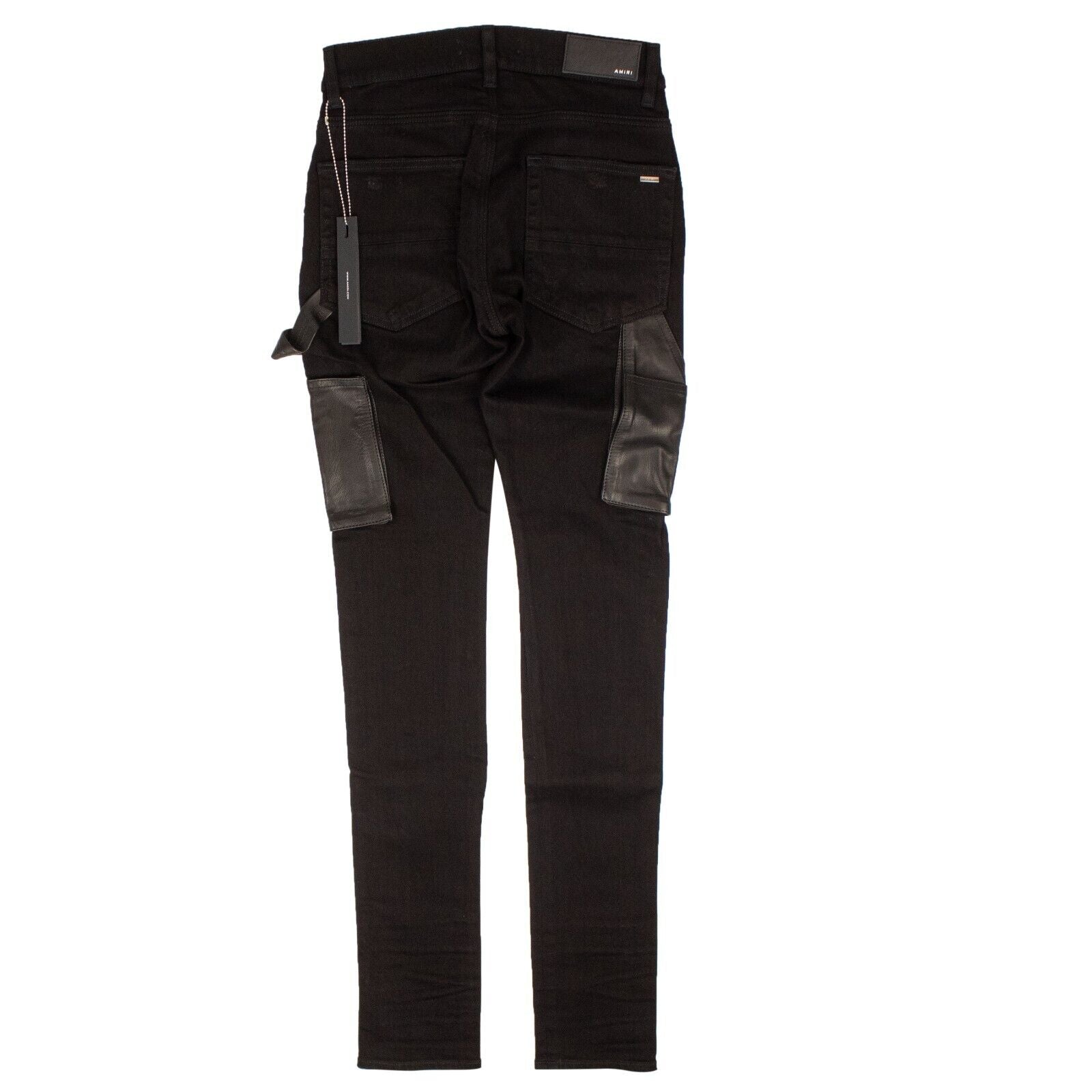 Amiri Denim Leather Workman Pant - Black – 1nventory