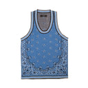 Blue Bandana Basketball Tank Top