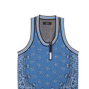 Blue Bandana Basketball Tank Top