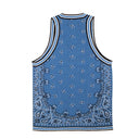 Blue Bandana Basketball Tank Top