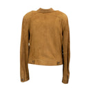 Brown Double Slant Jacket