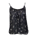 Amiri Floral Print Chiffon Tank Top - Black