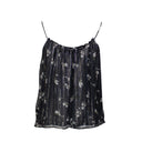 Amiri Floral Print Chiffon Tank Top - Black