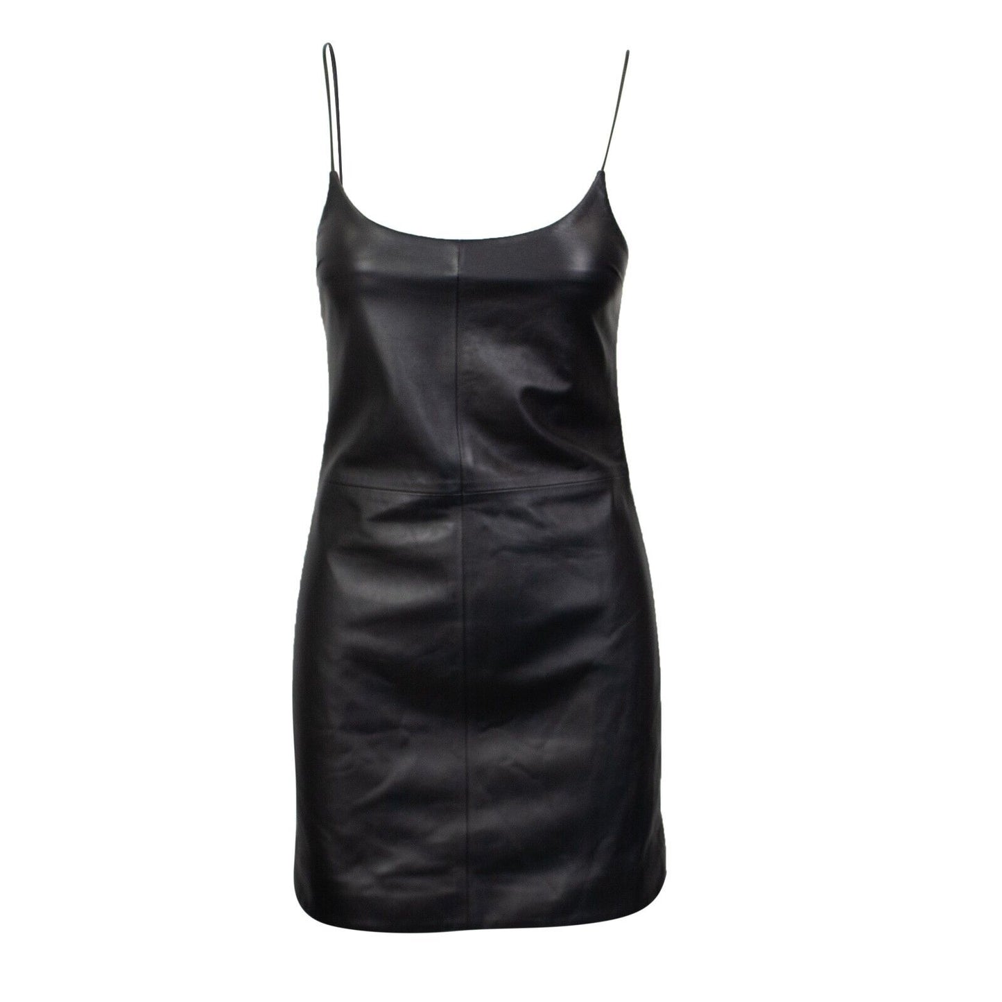 Amiri Leather Slip Dress - Black
