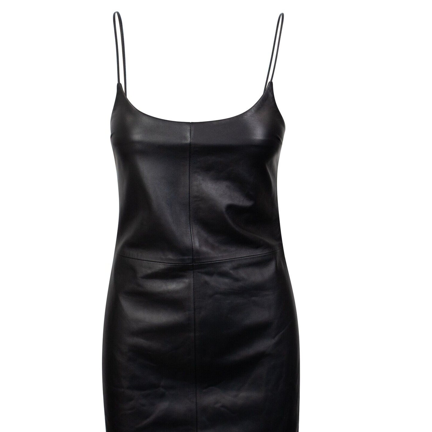 Amiri Leather Slip Dress - Black