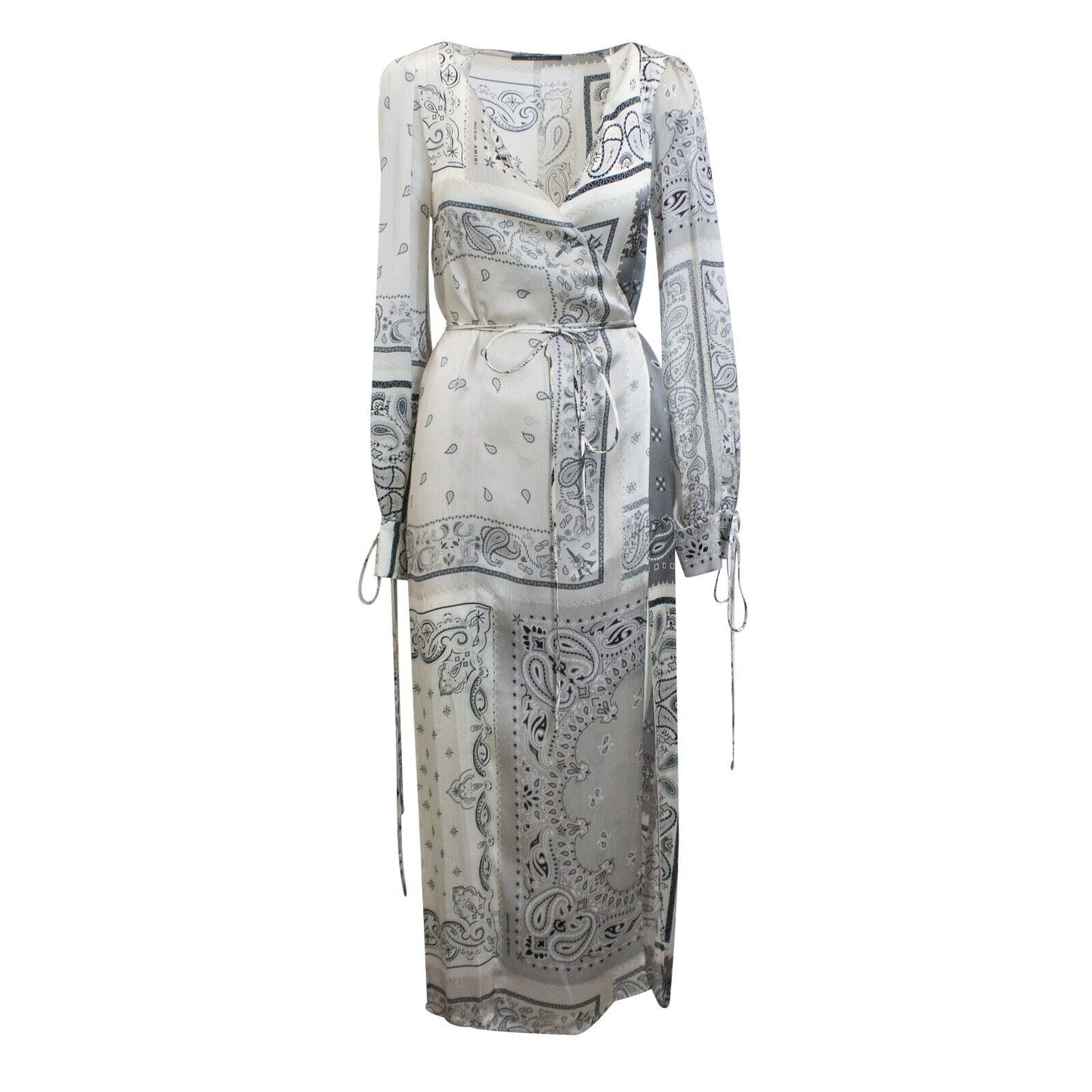 Amiri Bandana Recon Kimono Dress - Grey