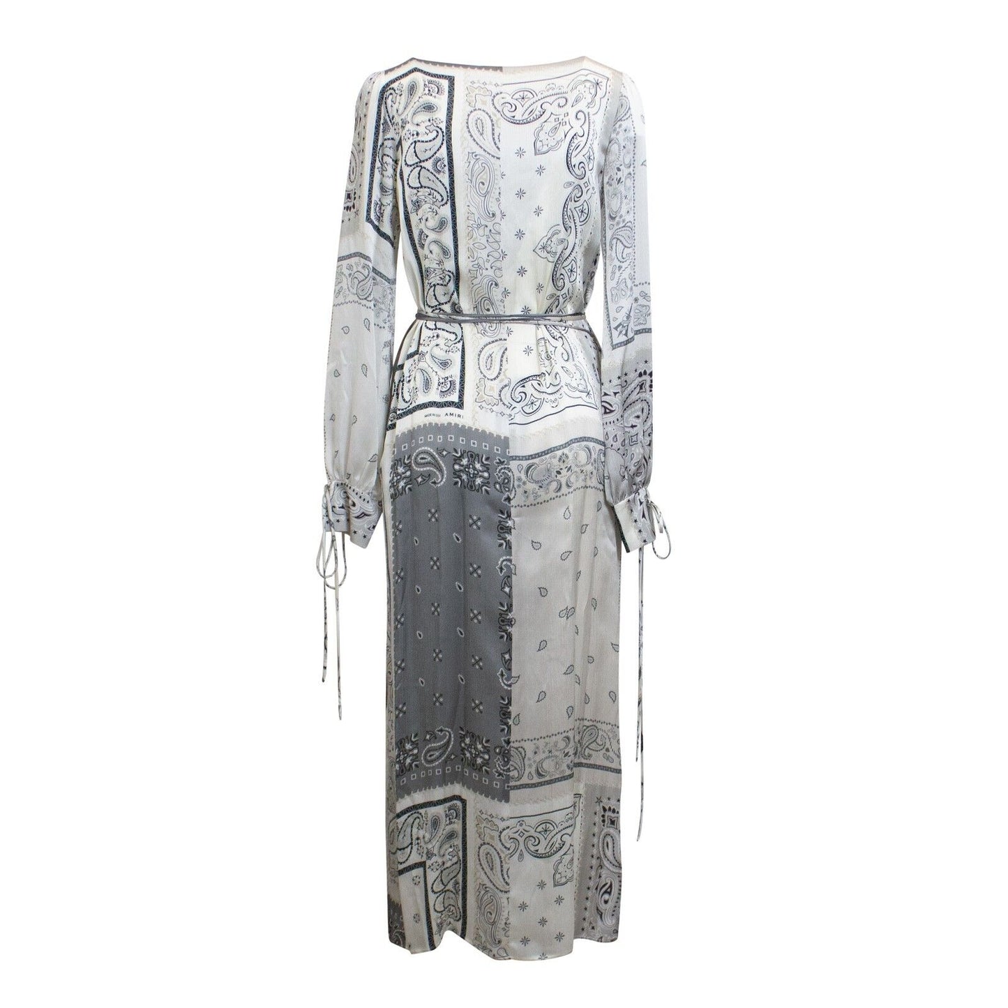 Amiri Bandana Recon Kimono Dress - Grey