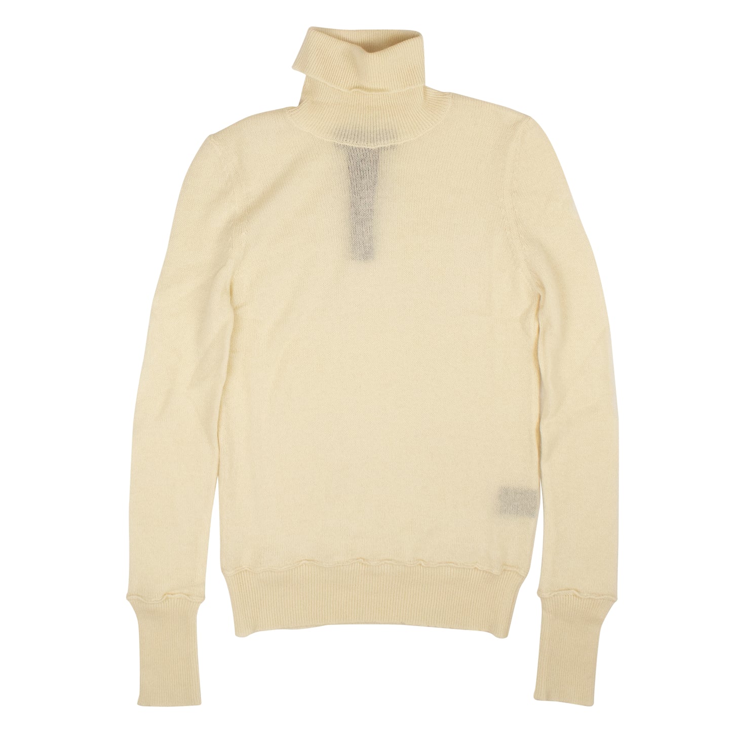 Amiri Distressed Cashmere Rollneck - White