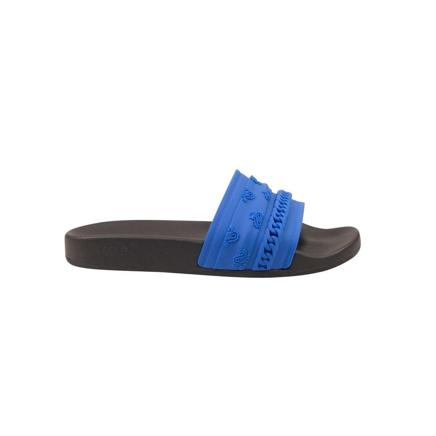 Black And Blue Bandana Chain Molded Slides