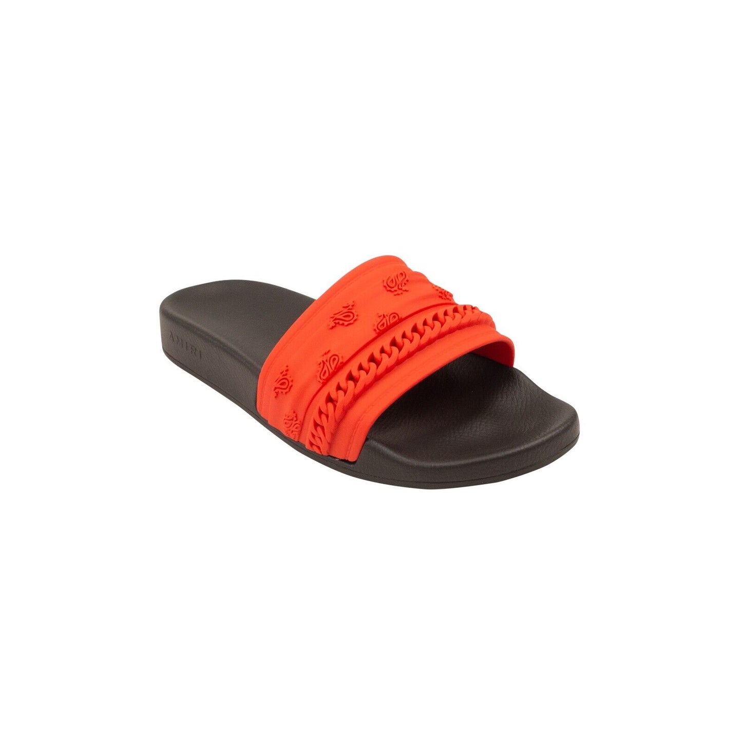 Black And Red Bandana Chain Molded Slides