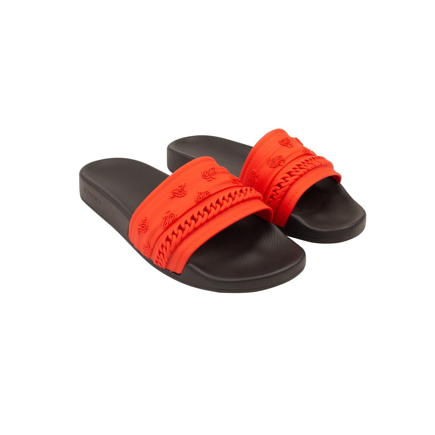 Black And Red Bandana Chain Molded Slides