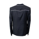 Black Crystal Trim Single Breasted Jacket