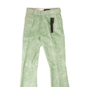 Amiri Paisley Velvet Glitter Flare - Green