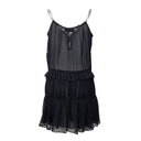 Amiri Crinkle Chiffon Slip Dress - Black
