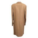 Brown Single Breasted Lapel Coat