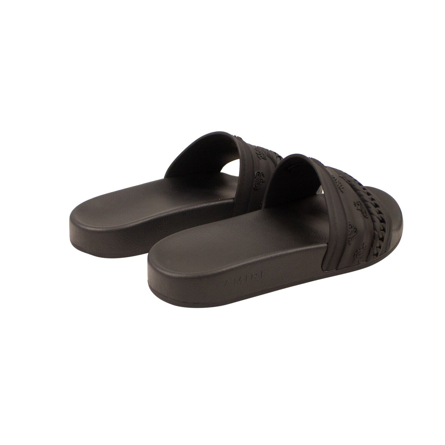 Black Bandana Chain Molded Poolside Slides