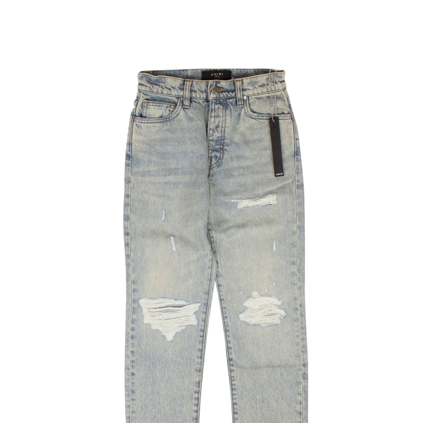 Amiri Cropped Straight Thrasher - Blue