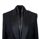 Amiri Leather Scarf Blazer - Black