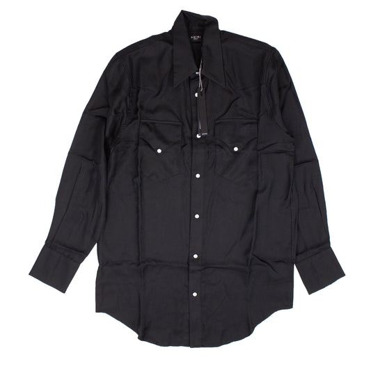 Amiri Western Silk Shirt - Black