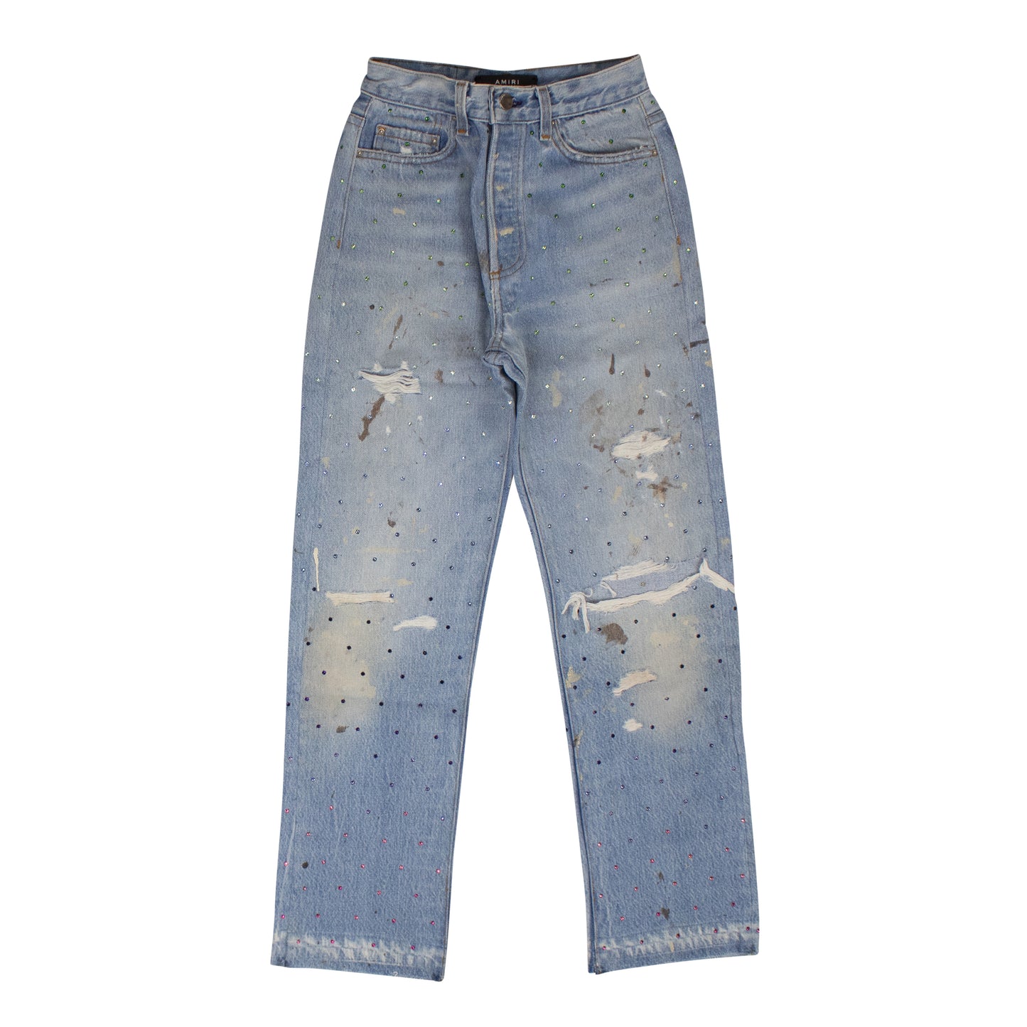 Amiri Gradient Crystal Recon Denim - Blue