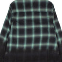 Black And Blue Dip Dye Shadow Plaid Shirt