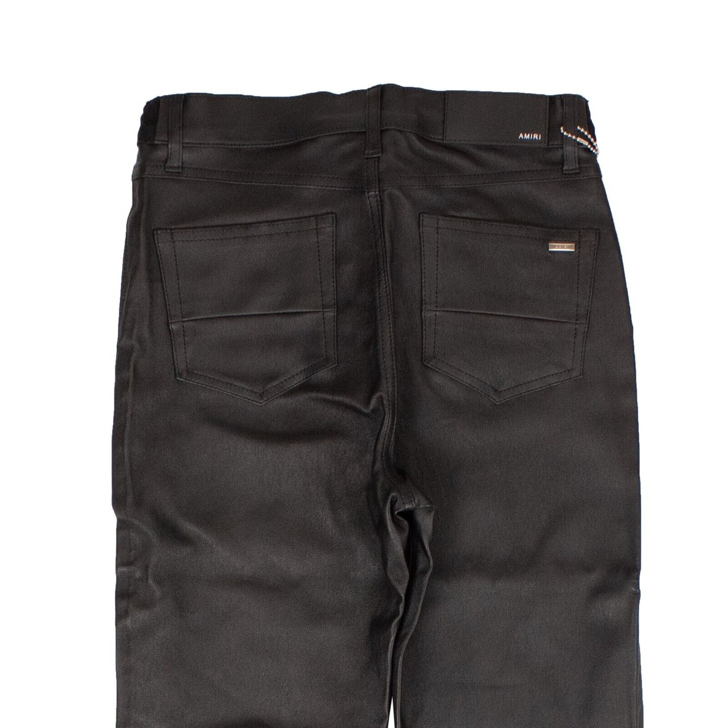 Amiri Cropped Straight Leather/Denim - Black