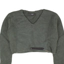 Amiri Cropped Boucle Sweater - Blue